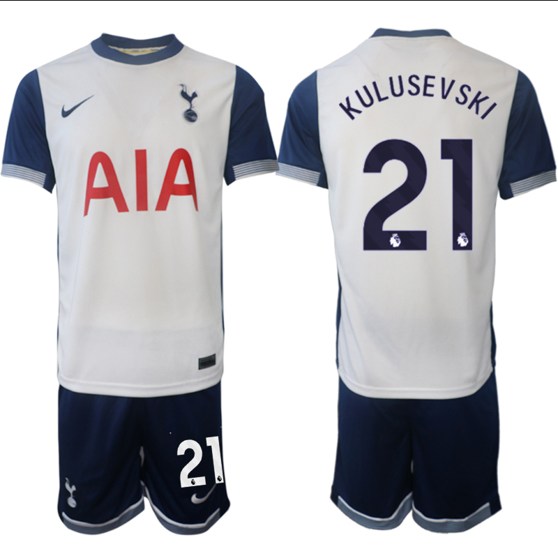 Men 2024-2025 Club Tottenham home White 21 Soccer Jersey